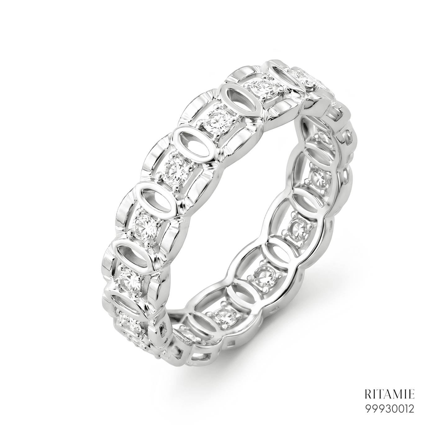Diamond Link Eternity Band Ring