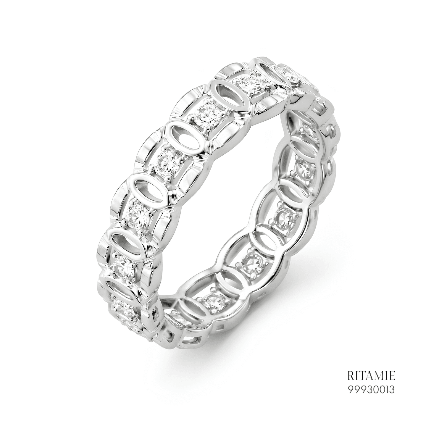 Interlocking Diamond Eternity Ring